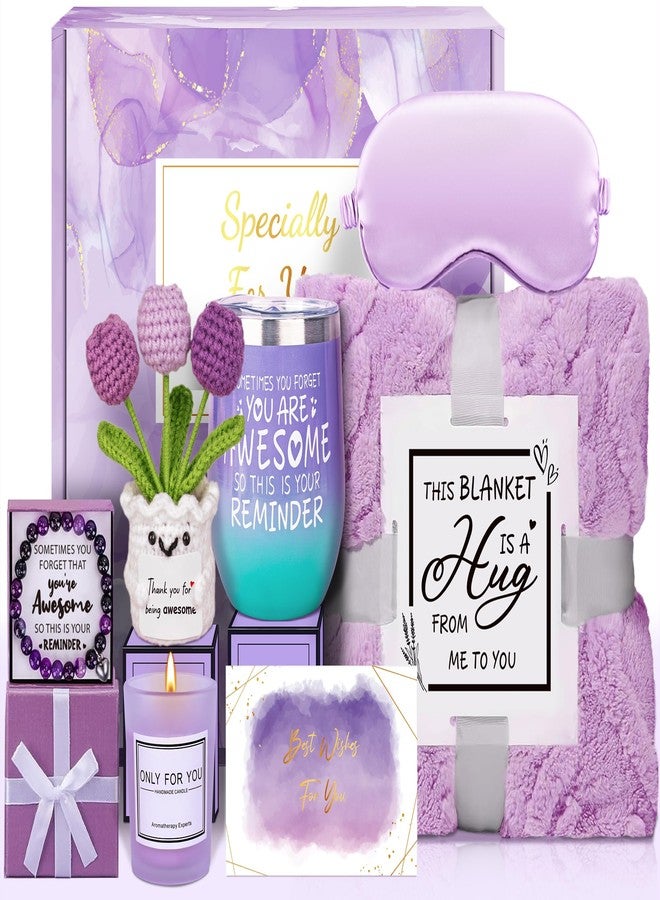 Adisher Birthday Gifts for Mom from Daughter Son, Relaxing Lavender Spa Basket Set for Women Luxury Self-Care Basket for Mama, Christmas,Thanksgiving,Birthday Mothers Day Gifts for Women, Mom, Wife - Image 1