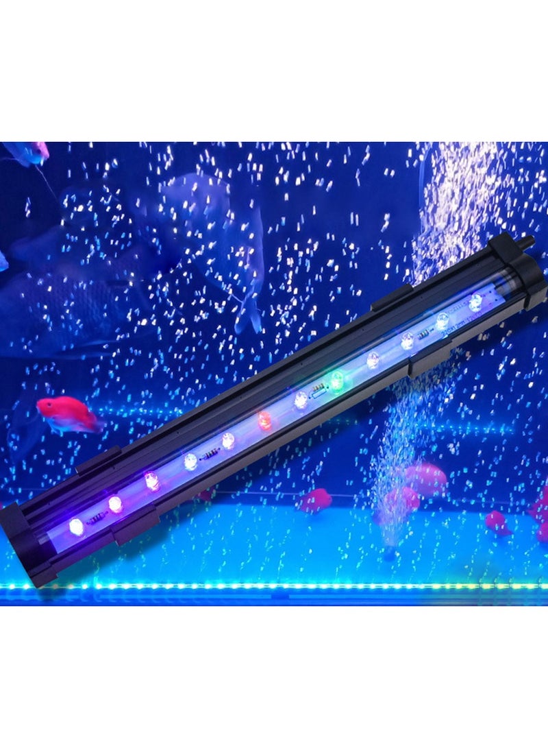 Oxygen Bubble Curtain with Colored Lighting – 25cm for Aquariums & Home Decor - Image 1