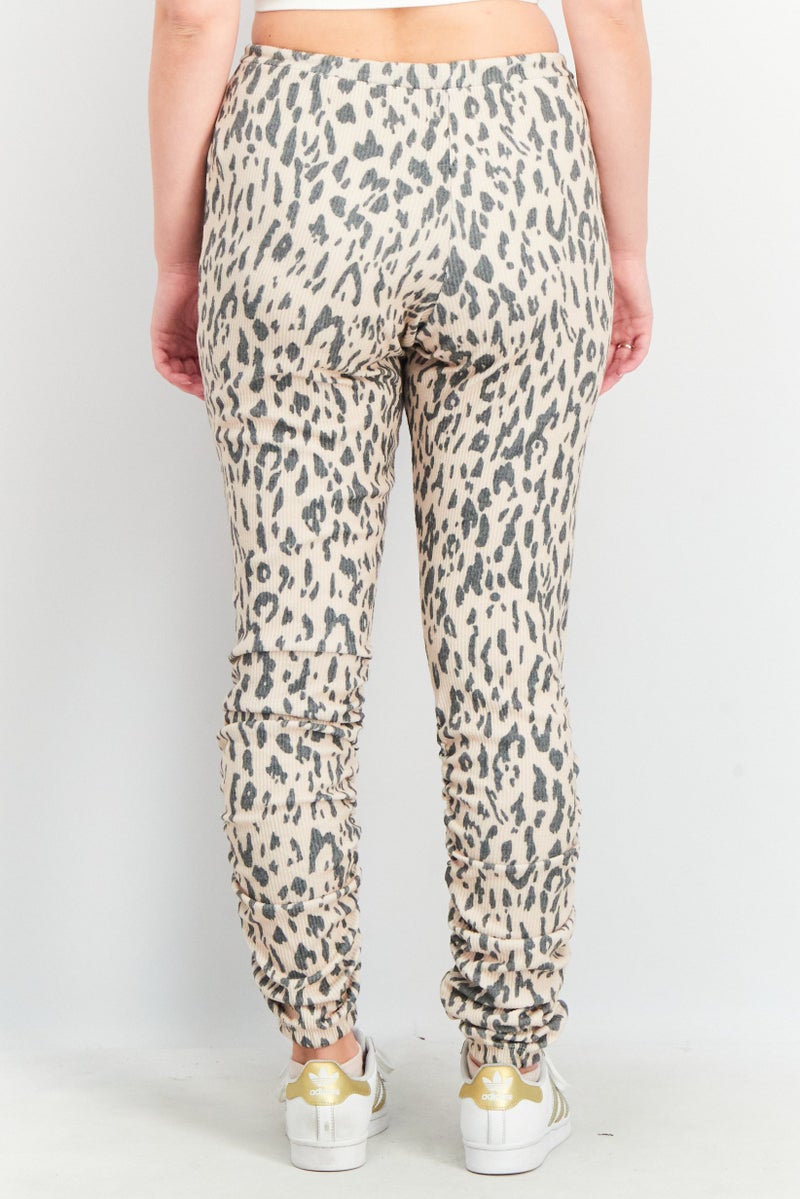 Chaser Women Regular Fit Jogger Pants, Cream - Image 3