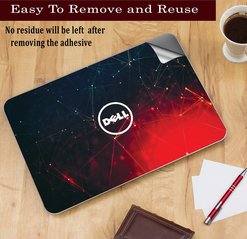 Inkykart Pattern D9 Top+Wrist Pad Vinyl Laptop Skin/Sticker/Cover for 15 to 15.6 Inches Laptops Laminated-Removable-HD Quality Compatible for Dell (15x10 Inches) - Image 4