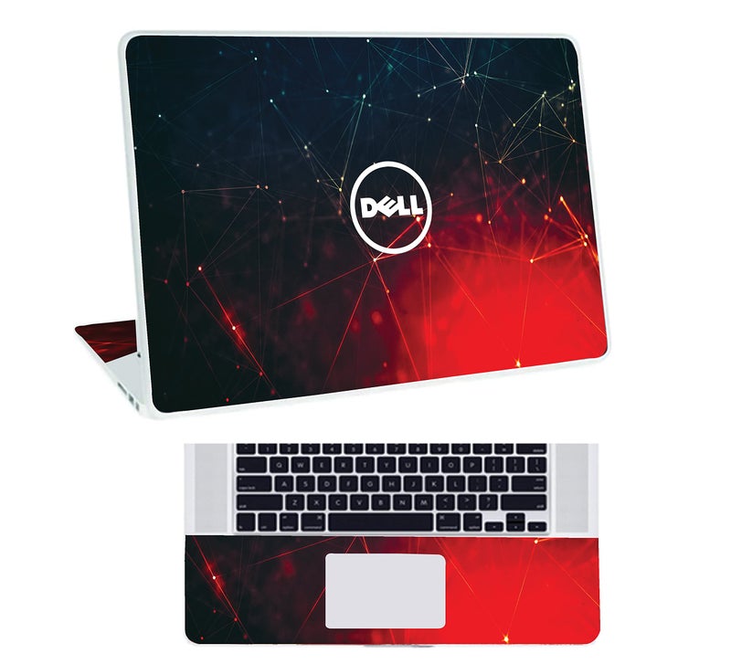 Inkykart Pattern D9 Top+Wrist Pad Vinyl Laptop Skin/Sticker/Cover for 15 to 15.6 Inches Laptops Laminated-Removable-HD Quality Compatible for Dell (15x10 Inches) - Image 1