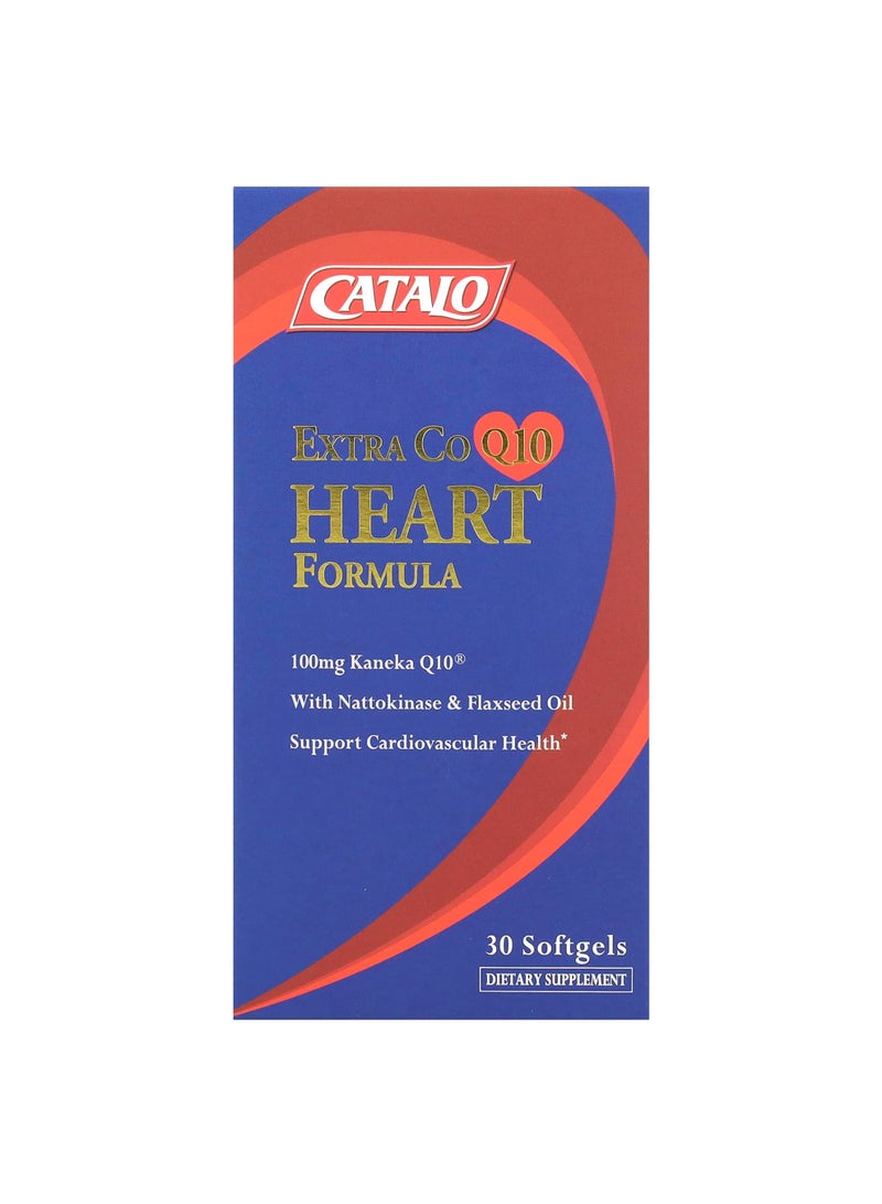 Extra CoQ10, Heart Formula with Nattokinase & Flaxseed Oil, 30 Softgels