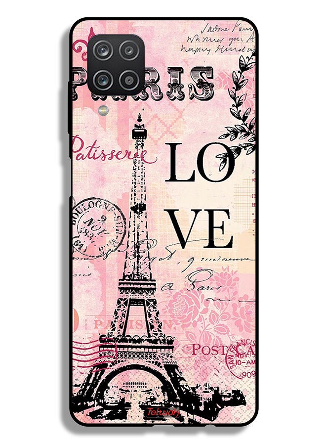 Tolwak Samsung Galaxy A12 Protective Case Cover Paris Love - Image 1