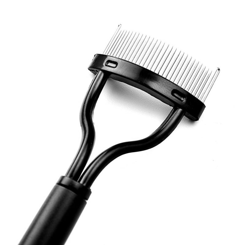 Eyelash Comb Brush Curler Mascara Applicator Stainless Steel Pins ABS Handle Cosmetic Makeup Tools - Image 3
