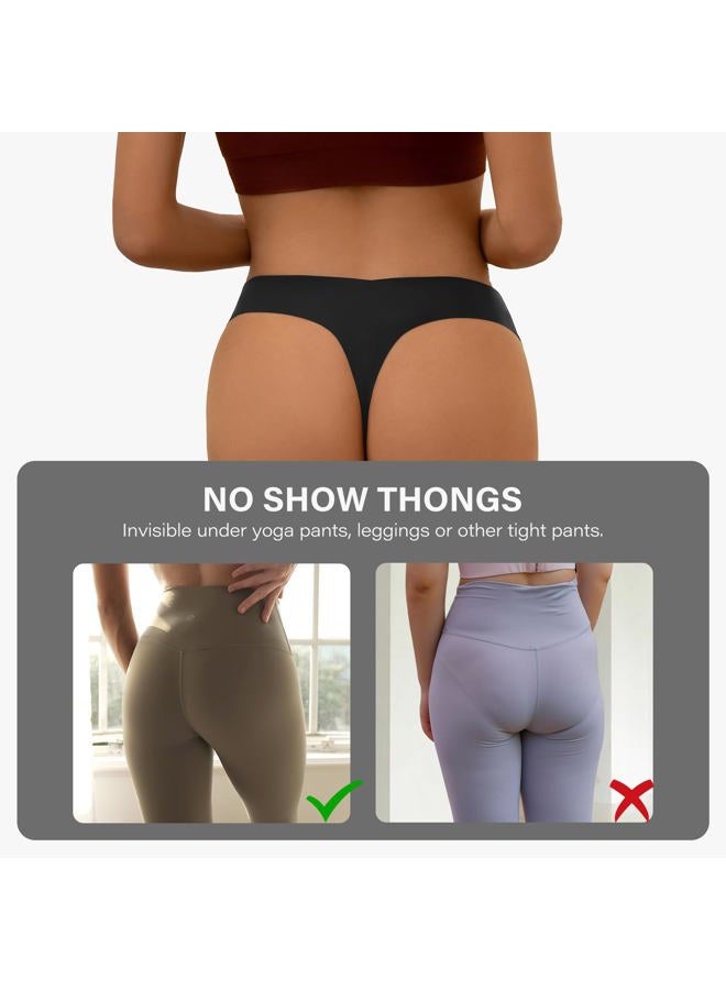 DEANGELMON Seamless Thongs for Women No Show Thong Underwear Women Comfortable Multiple Pack (6P7,XL) - Image 4
