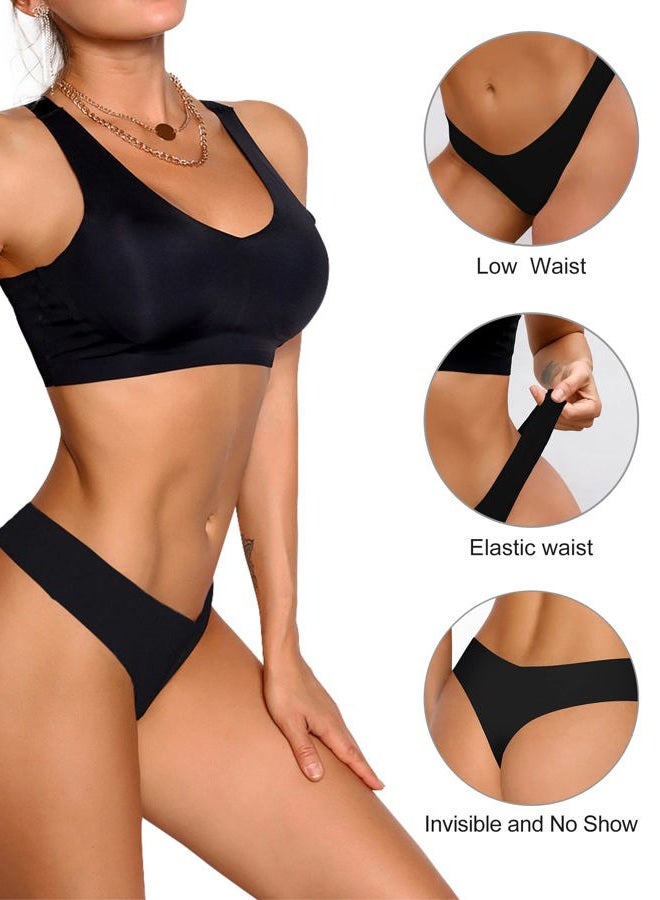 DEANGELMON Seamless Thongs for Women No Show Thong Underwear Women Comfortable Multiple Pack (6P7,XL) - Image 3