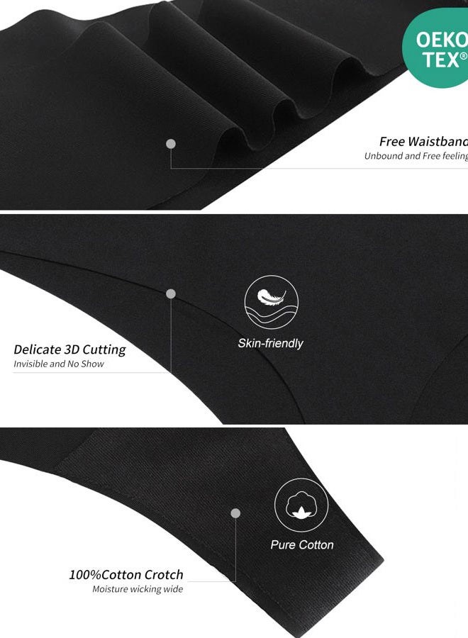 DEANGELMON Seamless Thongs for Women No Show Thong Underwear Women Comfortable Multiple Pack (6P7,XL) - Image 5