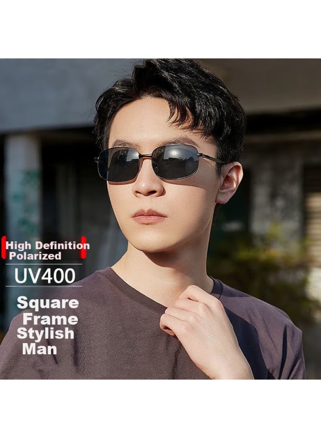 Lovedru Ralph Drew Square Polarized Sungl Men Driving Gl Women Shades Uv400 Protection 2409 - Image 1