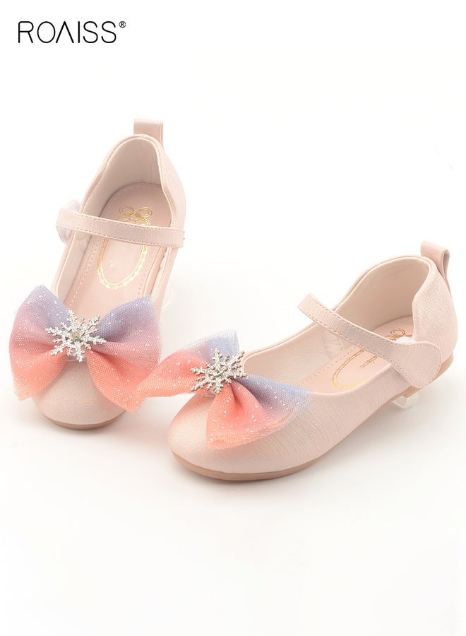 roaiss Girls Stylish Dress Shoes, Mary Jane Shoes with Bowknot, Unique Flat Shoes with Anti-slip Sole, Suitable for Parties, Weddings, School, Daily Wearing or Other Occasions  - Image 1