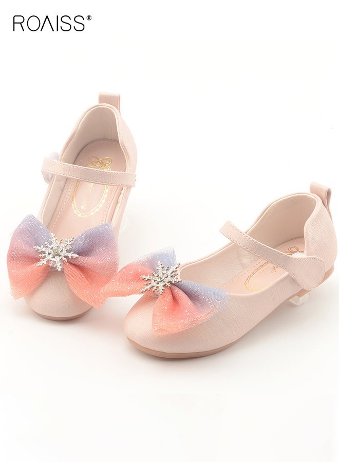 roaiss Girls Stylish Dress Shoes, Mary Jane Shoes with Bowknot, Unique Flat Shoes with Anti-slip Sole, Suitable for Parties, Weddings, School, Daily Wearing or Other Occasions  - Image 3