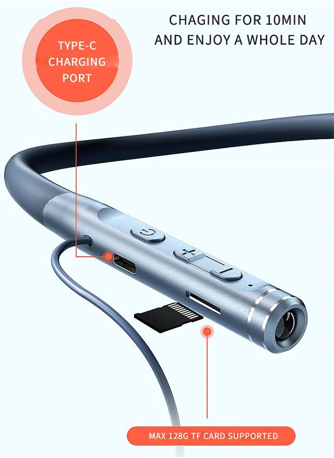 Wireless Bluetooth Headphones With Light Foldable Wireless Sport Earphones with Mic for Gym Running Driving Noise-canceling Headset with TF Card Slot
