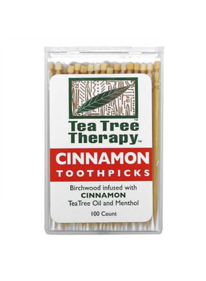 Tea Tree Therapy Tea Tree Therapy, Cinnamon Toothpicks, 100 Count