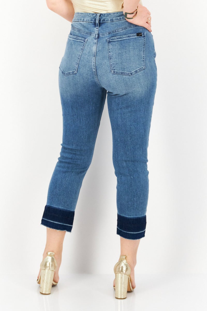 Jen 7 Women Regular Fit Wash Stretchable Jeans, Blue - Image 3