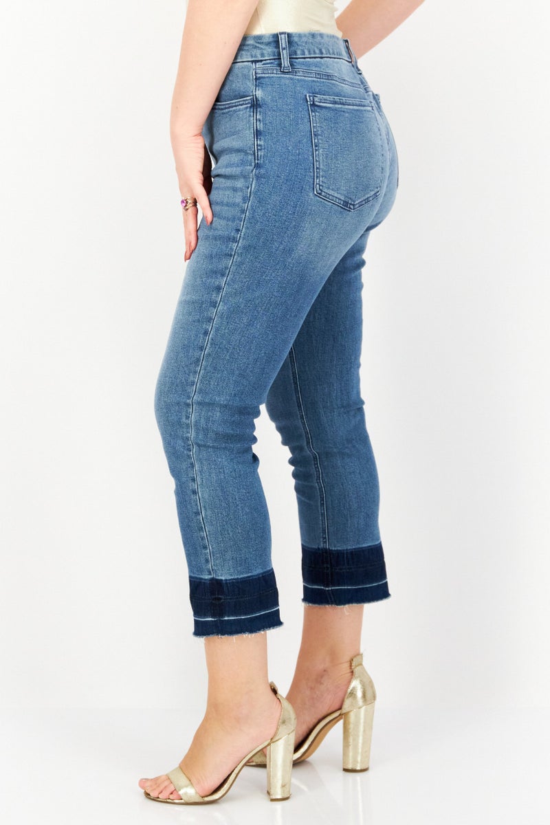 Jen 7 Women Regular Fit Wash Stretchable Jeans, Blue - Image 4