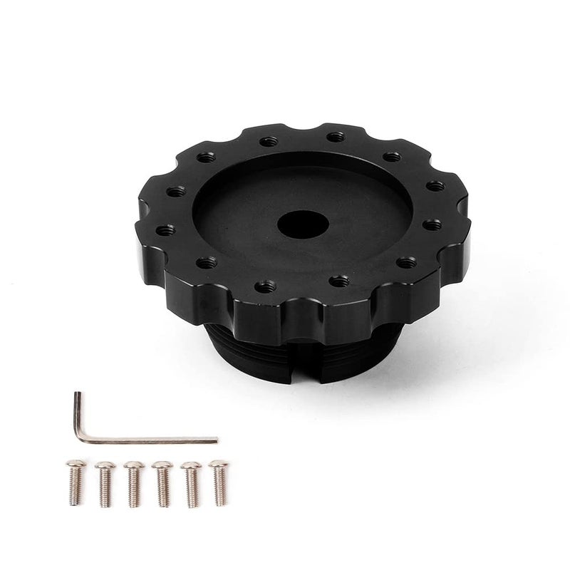 RASTP Aluminum Steering Wheel Hub Adapter Sim Racing Gaming Steering Wheel Adapter for PXN V10 Black