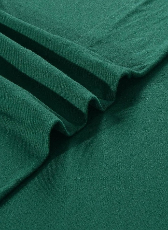Sleepdown Jersey Sheet Set - Dark Green, Queen (4 Piece) - Image 5