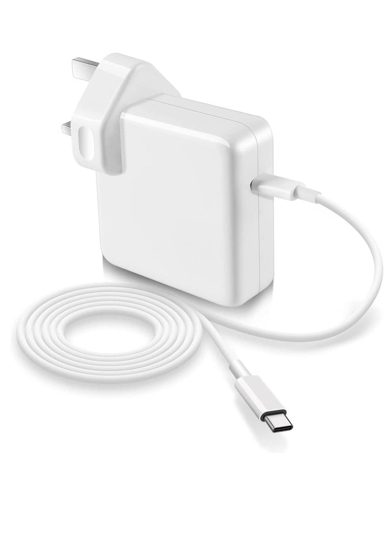 Generic - Replacement 61W USB-C Power Adapter Compatible 13" 12 Apple MacBook Pro Air IPad Fast Charger 2017 2018 2019 2020 2021 With Type-C Date Cable - Image 1