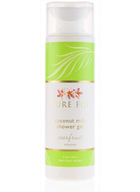 Coconut Shower Gel,Body Wash Gel - Natural Body Wash - Body& Hair Shower Gel for Men, Women and Baby, Starfruit, 8.5 oz