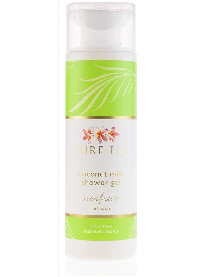 Coconut Shower Gel,Body Wash Gel - Natural Body Wash - Body& Hair Shower Gel for Men, Women and Baby, Starfruit, 8.5 oz