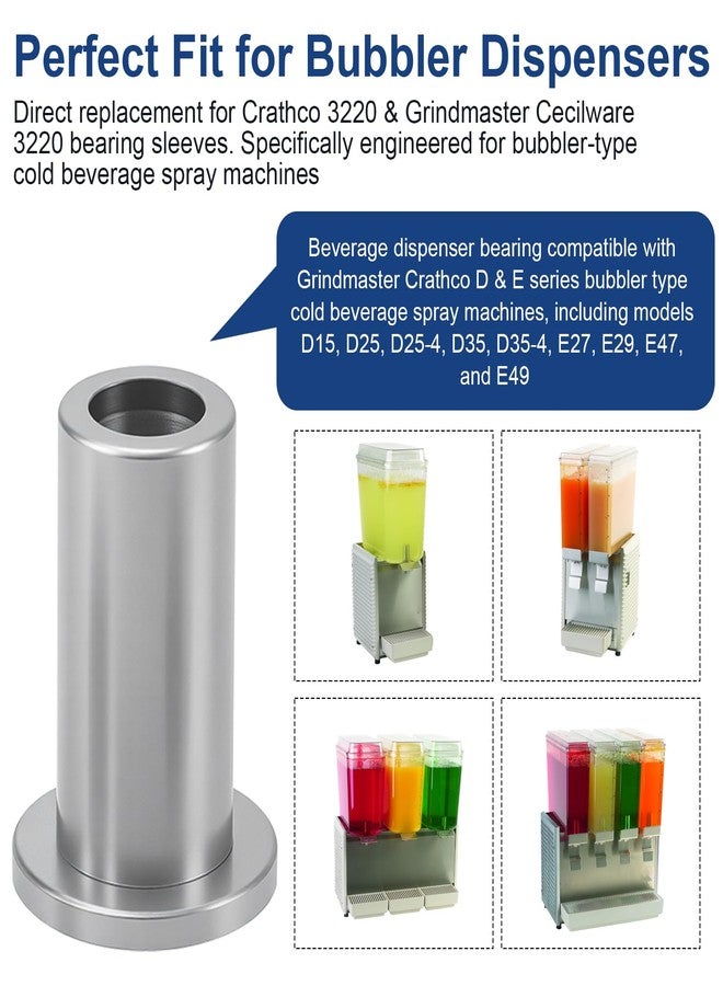 Antrys 3220 Bearing Sleeve Replacement for Crathco 3220, Stainless Steel Bushing Compatible with Grindmaster D & E Series, Fits for D15 D25 D35 E27 E29 E47 E49- Beverage Dispenser & Juicer Repair Part- 3PACK - Image 2