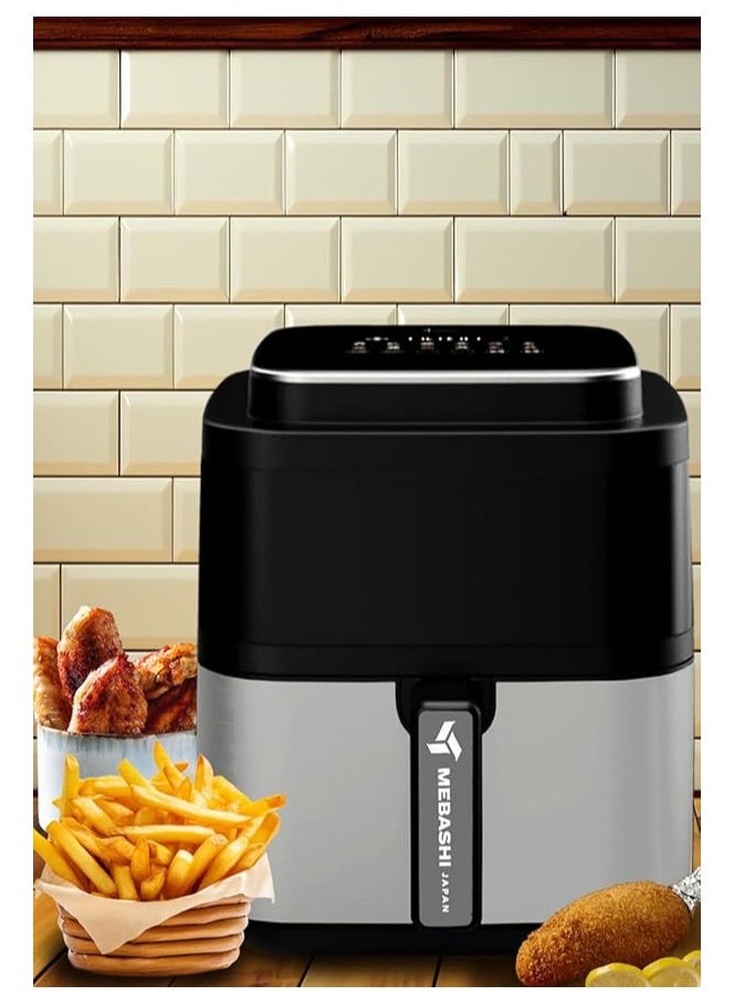 Mebashi - MEBASHI 6L Air Fryer with Touch Screen, Infrared Heating, 12 Pre-Set Programs (ME-AF972)(1400W) - Image 1