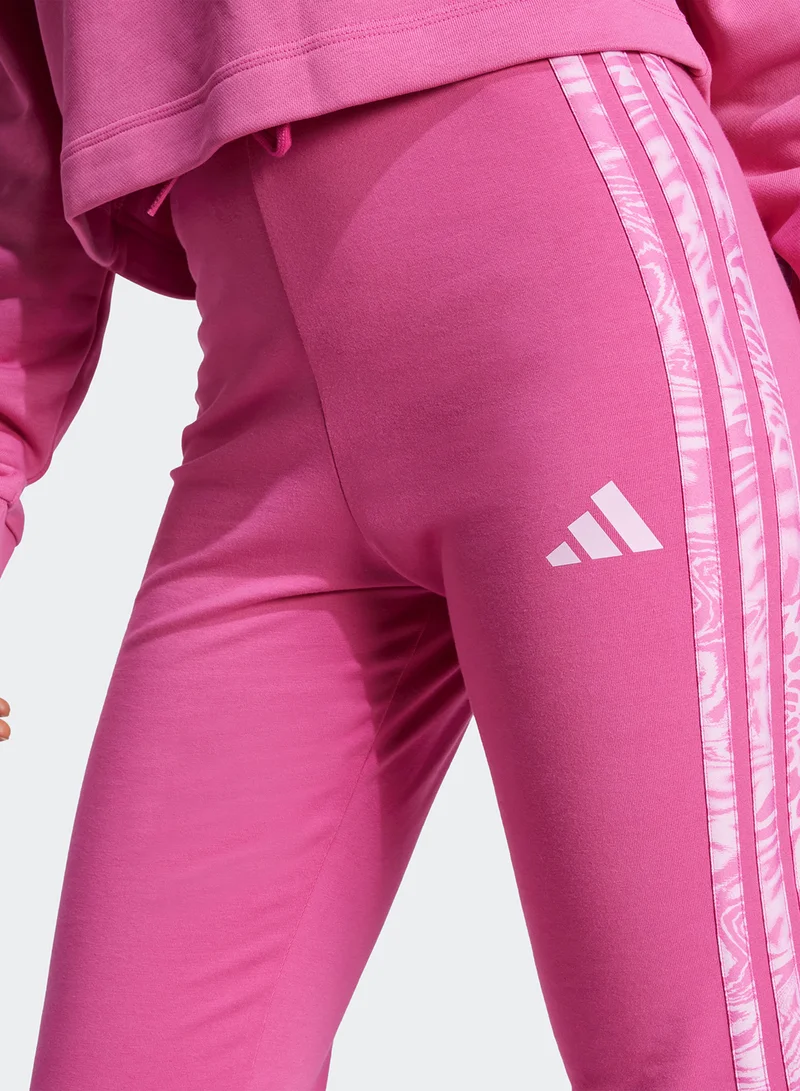 Adidas Essential 3 Stripes Printed Leggings