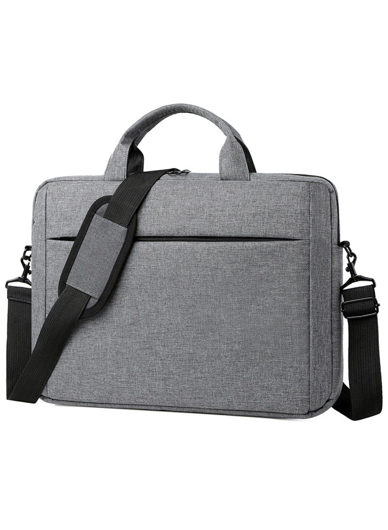 Qiccijoo Laptop Bag Computer Cases 15.6 Inch Briefcase for Men Women Laptop Case Shoulder Bag with Strap Computer Bag Messenger Bag for Travel/Business(Grey) - Image 1