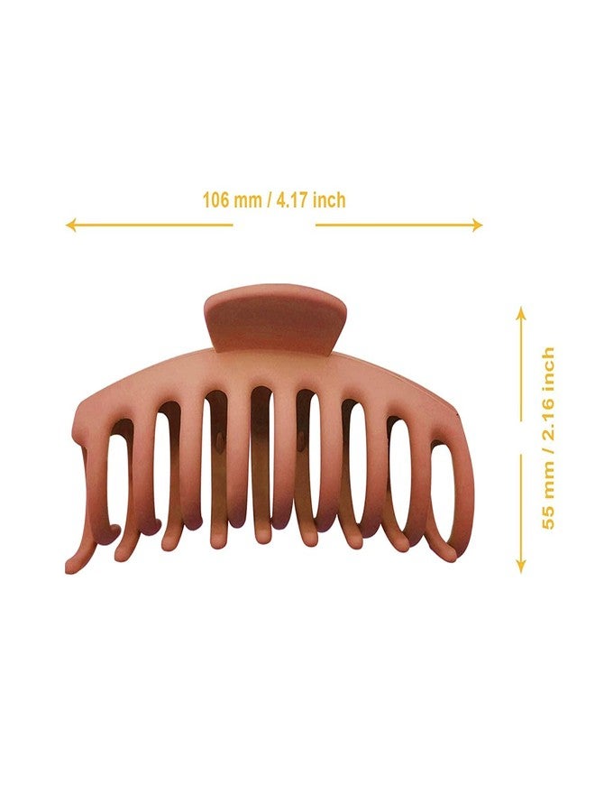 EPARTY-3 PCS Big Hair Claw Clips for Women Large Claw Clip for Thin Thick Curly Hair 90's Strong Hold 4.33 Inch Nonslip Matte Hair Clips RANDOM COLOR - Image 3