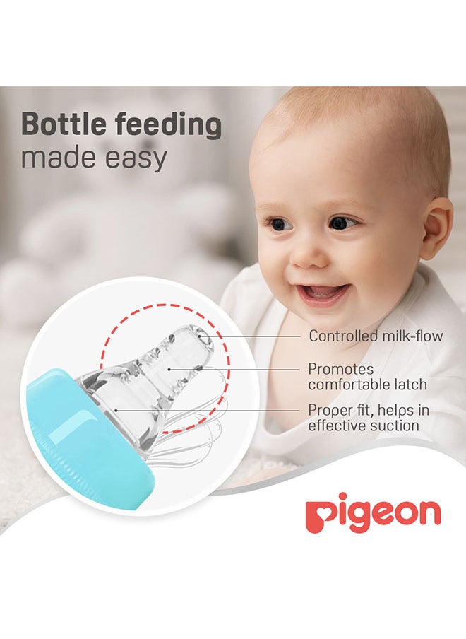 pigeon - رضاعة زجاجية K-4 120 مل - حلمات ذات رقبة رفيعة - Image 1