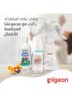 pigeon رضاعة زجاجية K-4 120 مل - حلمات ذات رقبة رفيعة  - Image 3