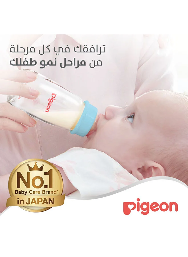 pigeon Glass Nurser K-4 120Ml - Slim Neck Nipples - Assorted