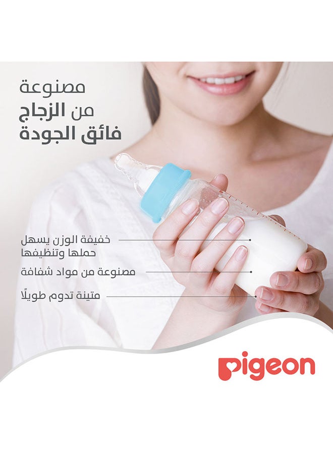 pigeon - رضاعة زجاجية K-4 120 مل - حلمات ذات رقبة رفيعة - Image 1