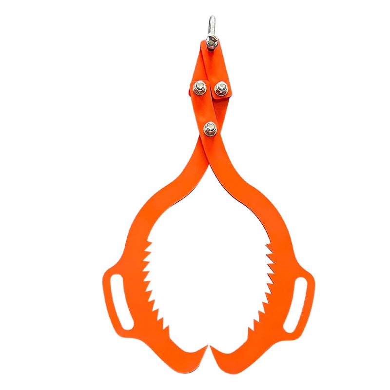 2 خطافات مخلبية مسننة لرفع الأخشاب، مشبك ثقيل الوزن لرفع الأخشاب، 18 بوصة