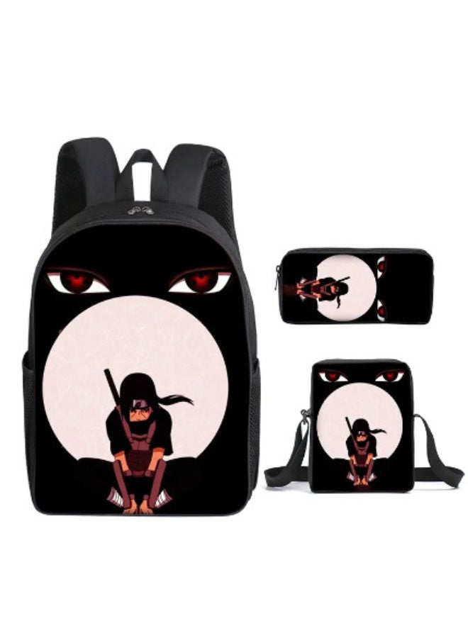 NARUTO backpack pencil case satchel three-piece suit men and women leisure sports travel backpack student school backpack - Image 1