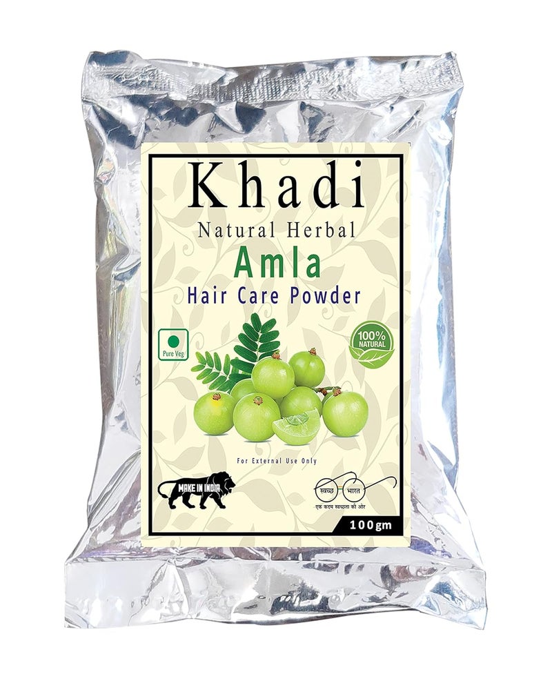 Khadi Natural Herbal Khadi Natural Herbal Natural Hair Shampoo With Herbal Amla Powder Control Hair Loss Breakage Strengthening Healthy Hair Paraben Sulphate Free 100 Natural Organic Shampoo 100Gm - Image 3