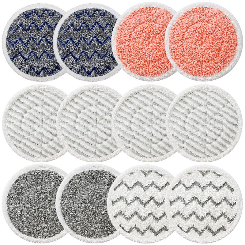 Bvhonwe 12 عبوة من وسادات S7001 المحدثة لاستبدال وسادات الممسحة البخارية لشارك S7001 S8201 S7000 S8001 S7201 S7000AMZ S7001TGT