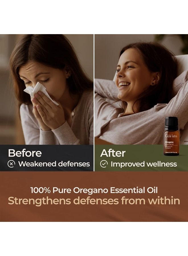 gya labs Oregano Essential Oil for Improved Wellness - Natural Oregano Oil Essential Oil for Skin - Oil of Oregano for Toenail - Oregano Oil Organic for Diffuser & Nail (0.34 fl oz) - Image 3