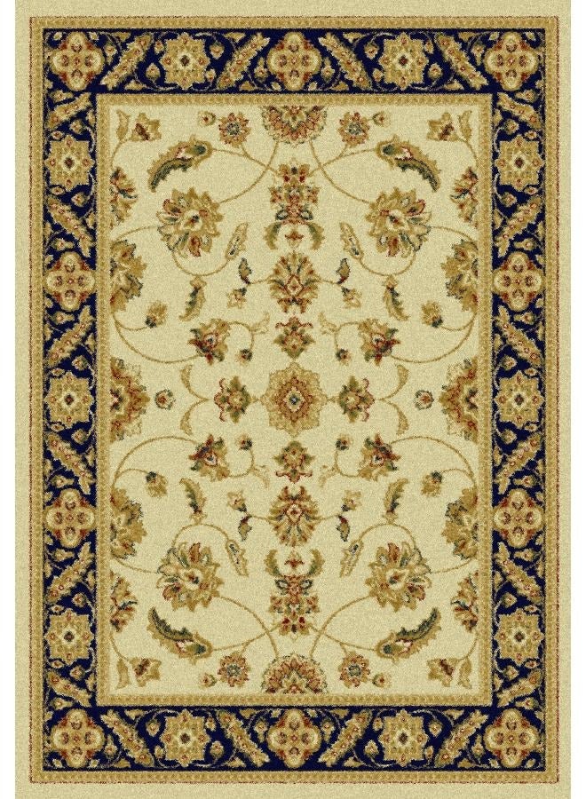 LOFT Bristol, Sofa Rug, Modern Living Room Rug, Soft Floor Mats, Rug Cushions, Non-Slip Sofa Rug, Washable Living Room Rug, Size 120*170cm,BEIGE/NAVY-1339-CG1-I - Image 2