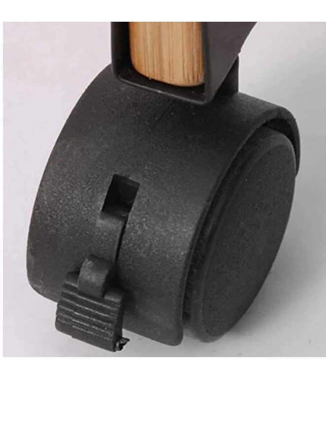 FFD 4 Floor Bamboo Kitchen Trolley 60 x33x81cm Kitchen Storage Rack Serving Trolley Serving Trolley Island Cart with Rotating Wheels Storage Shelf Rack with Wheels Storage Trolley Storage Shelf - Image 4