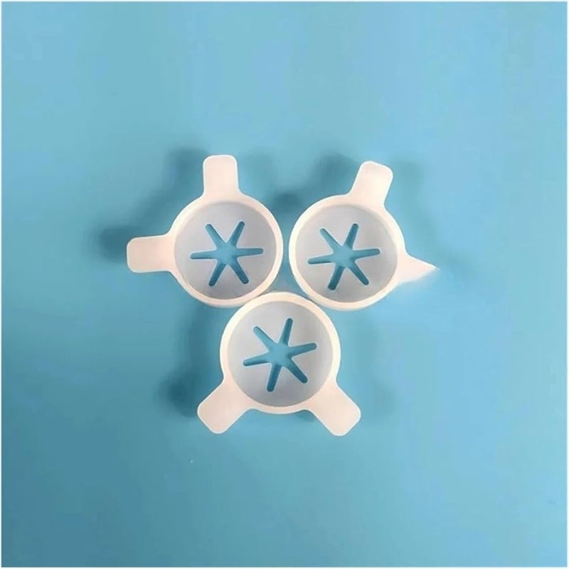 3 Pcs 29mm Hexagram Snowflake Ice Cream Machine Nozzle Lids Accessories - Image 5