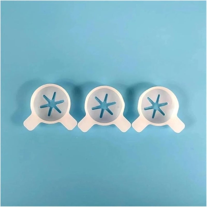 3 Pcs 29mm Hexagram Snowflake Ice Cream Machine Nozzle Lids Accessories - Image 2