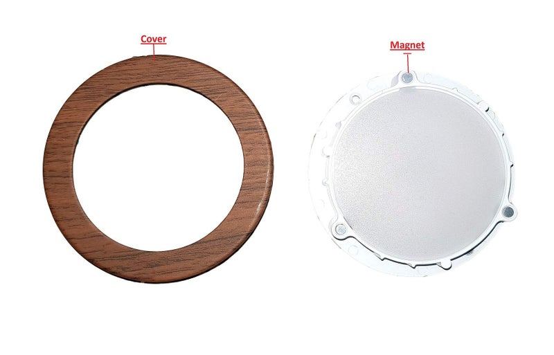 Mufasa 3 Watts LED Surface Panel, Slim Round Style Ceiling Lamp Cabinet, Wardrobe Light, Wooden Finish, Warm White (6cm) (Pack of 4) - Image 4