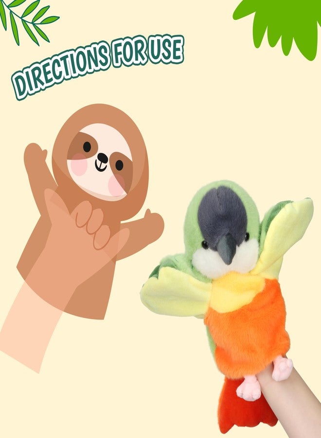 Easfan Green Parakeet Parrot Hand Plush Puppet Cute Bird Interactive Storytelling Cute Soft Plush Toy Creativity and Imagination Easter Christmas Birthday Gifts for Toddlers Kids,11.5’’ - Image 4