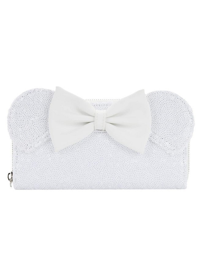 Loungefly Women'S Disney Minnie Sequin Wedding Ziparound Wallet - Image 1