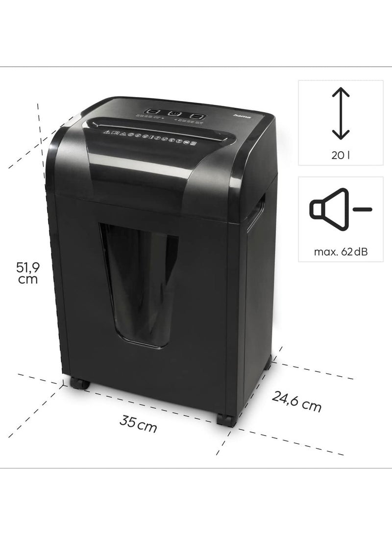 Generic Document Shredder Retractable Paper Shredder Professional Home Office Particle Cut Shredder Electric 7 Sheets Paper Plastic Shredder 15 Litre Waste Paper Bin Security Level  - Image 5