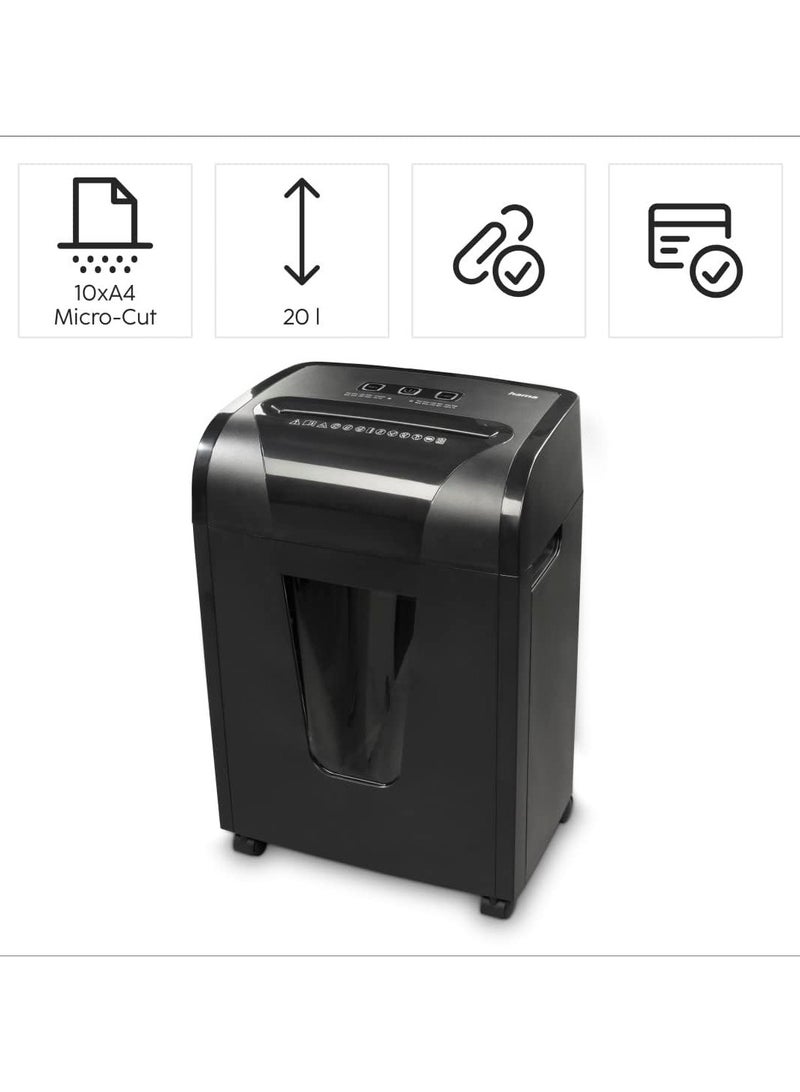 Generic Document Shredder Retractable Paper Shredder Professional Home Office Particle Cut Shredder Electric 7 Sheets Paper Plastic Shredder 15 Litre Waste Paper Bin Security Level  - Image 4