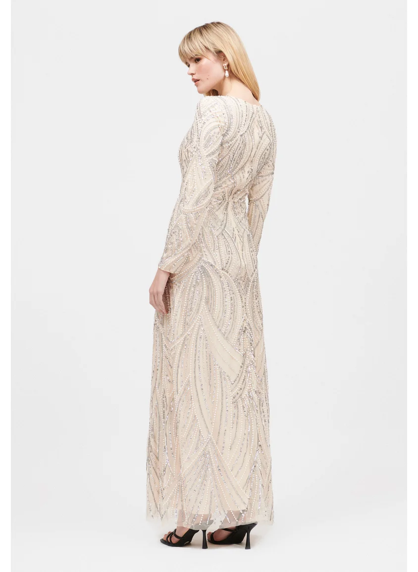 ماري Amora Modest Embellished Sequin Maxi Dress