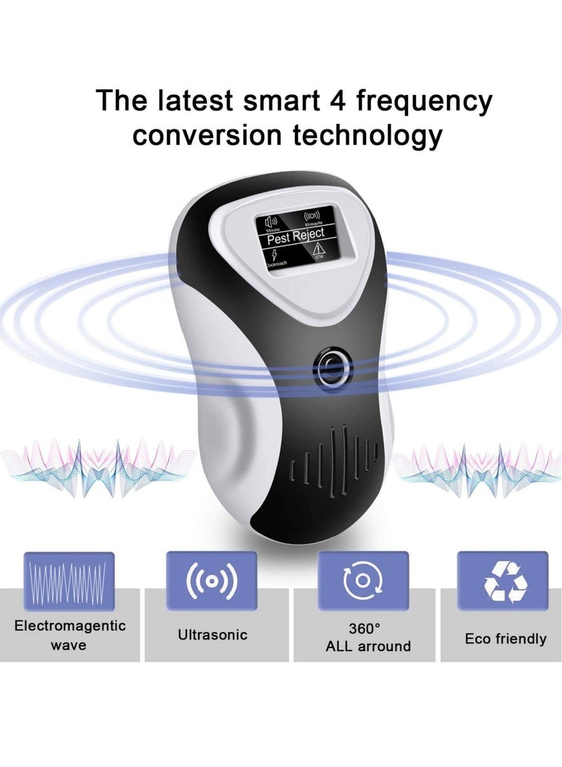 Dual Ultrasonic Pest Repeller - 4 Frequency Safe for Humans & Pets, Effective Against Rodents, Insects, Mosquitoes & More - 2 Pack for Home & Garden Use - Image 4
