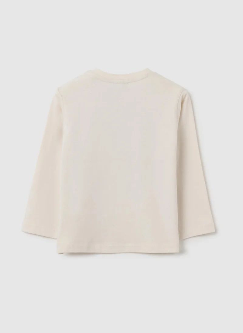 Ovs OVS Children'S Beige Pure Cotton T-Shirt With Print