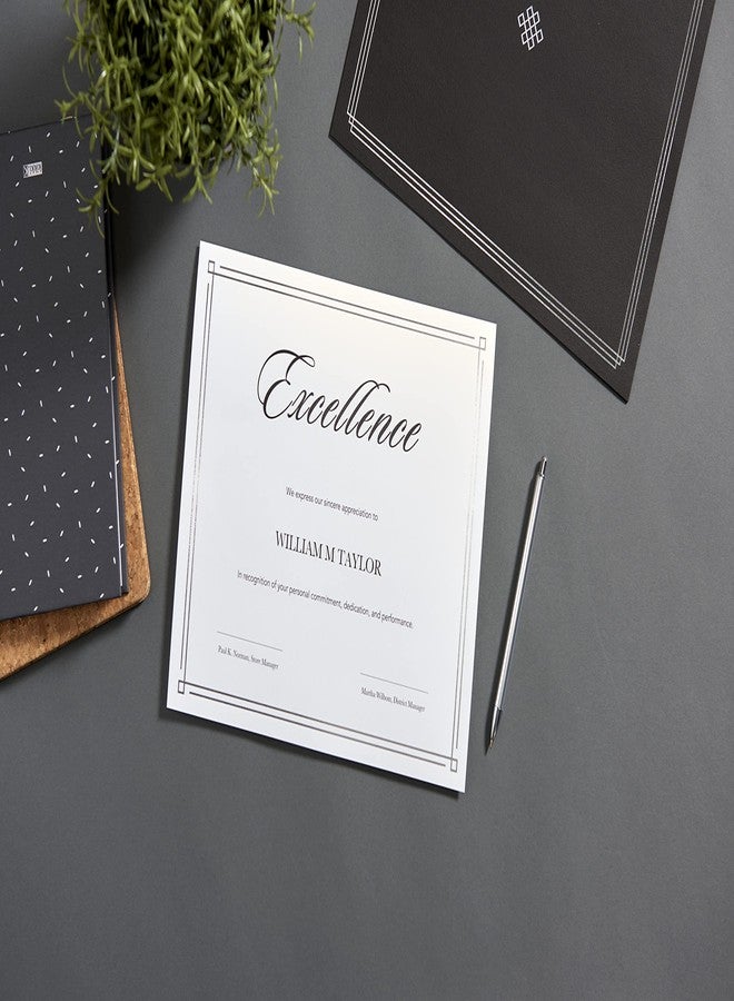 Gartner Studios Simple Silver Foil Certificate Paper, Personalized Stationery, Foil Stamping, 8.5” x 11”, 15 Count - Image 4